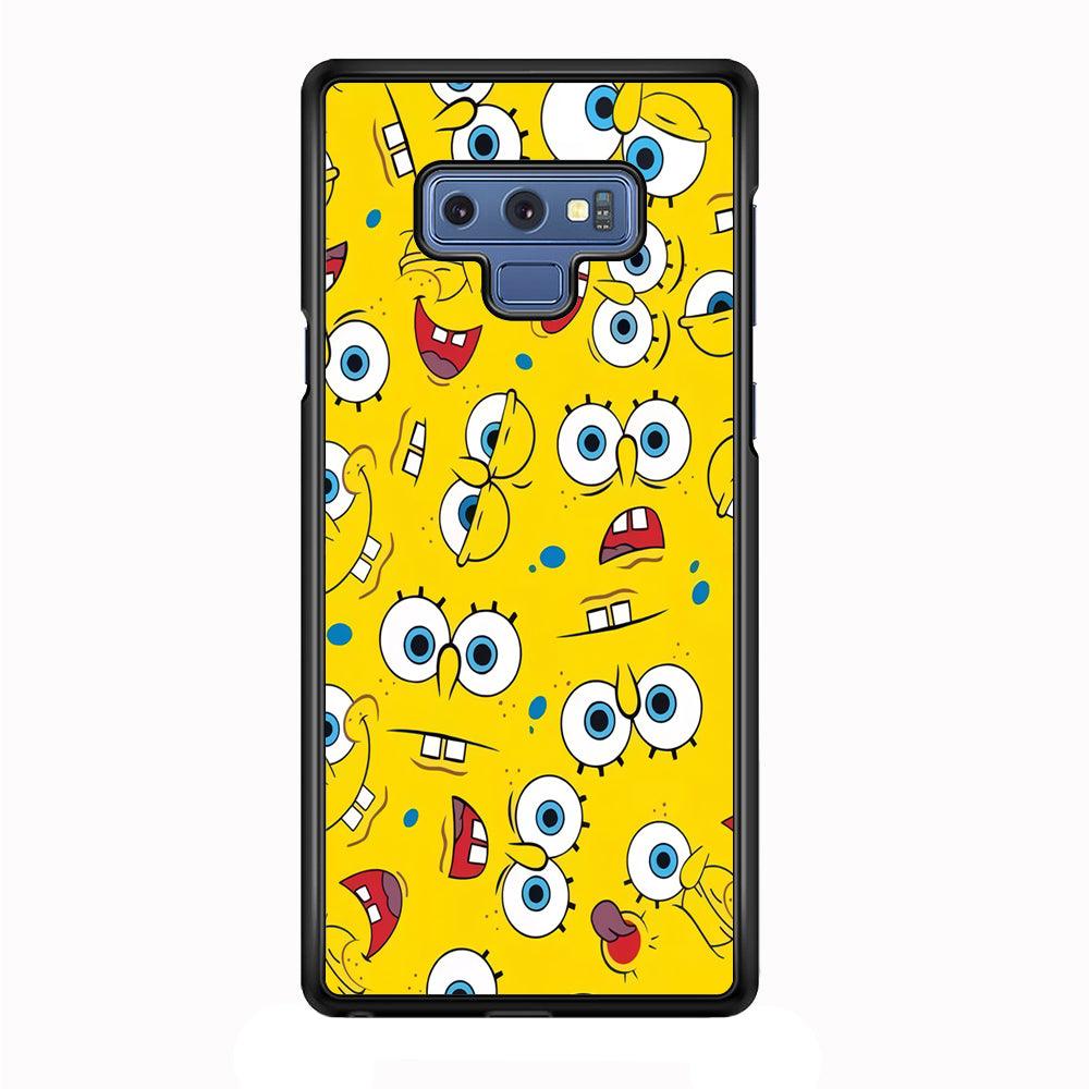 Lots of Face Spongebob Samsung Galaxy Note 9 Case-Plastic / Full Wrap (3D Case)-Xtracase