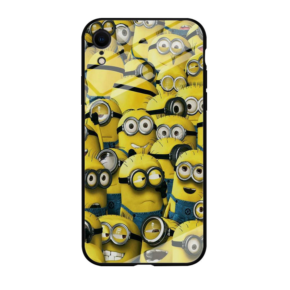 Lots of Minion iPhone XR Case-Tempered Glass Case-Xtracase