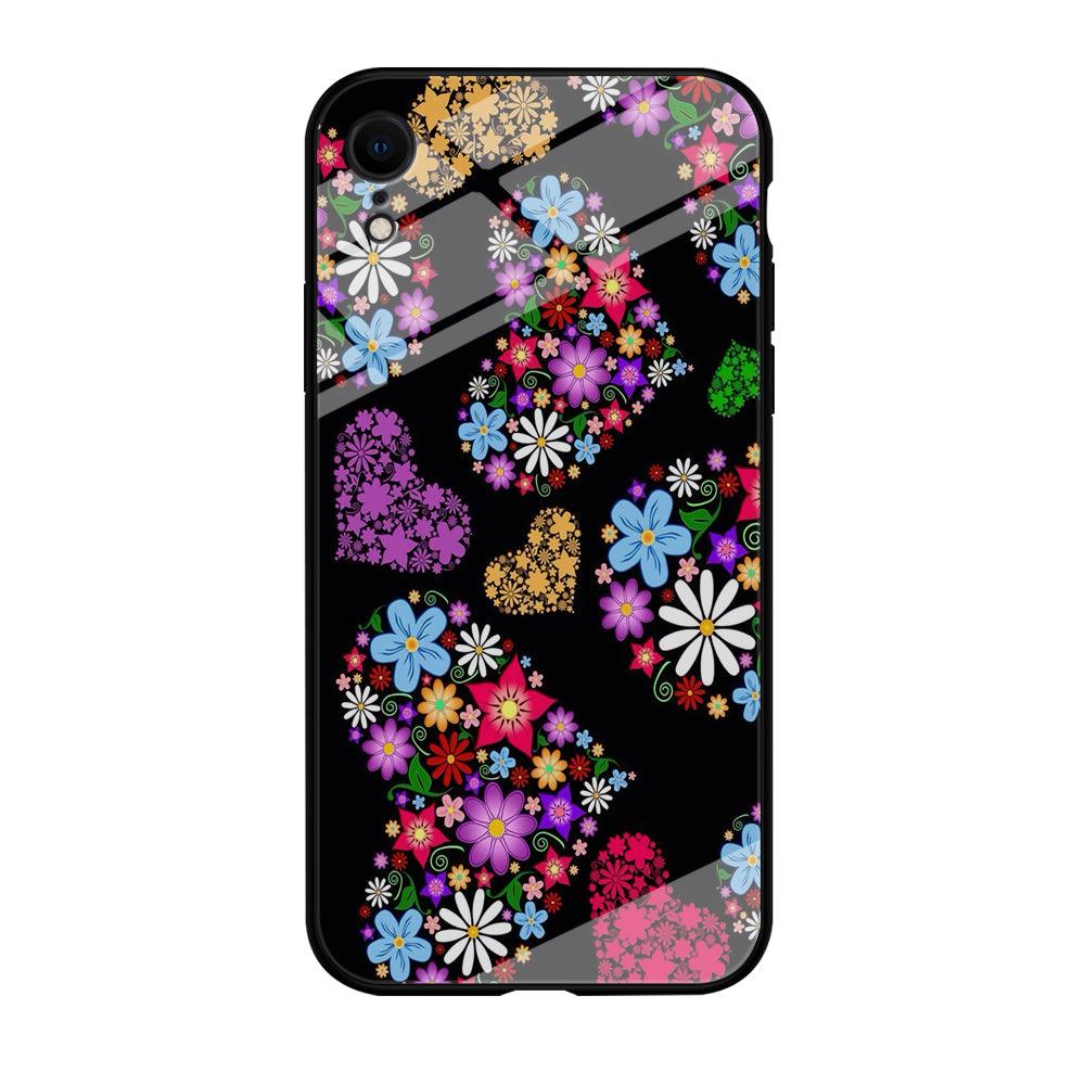 Love Colorfull Flower iPhone XR Case-Tempered Glass Case-Xtracase