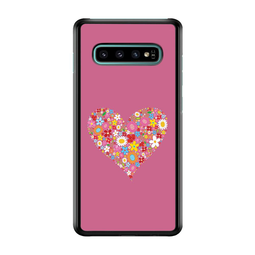Love Flower Samsung Galaxy S10 Case-Plastic / Full Wrap (3D Case)-Xtracase