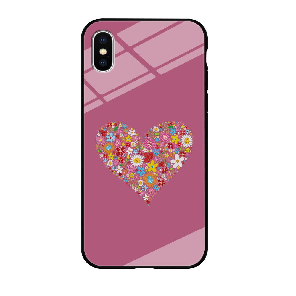 Love Flower iPhone Xs Max Case-Tempered Glass Case-Xtracase