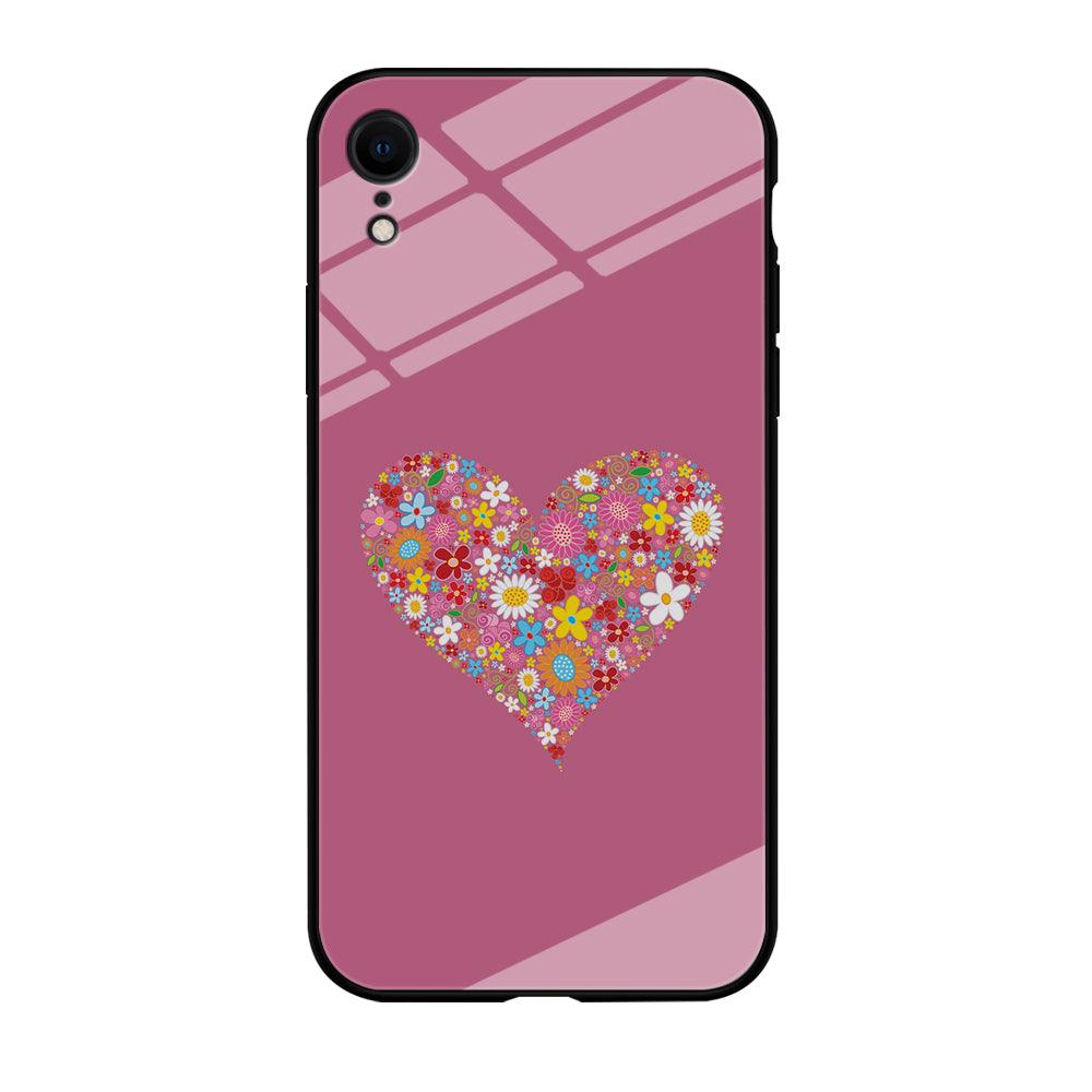 Love Flower iPhone XR Case-Tempered Glass Case-Xtracase