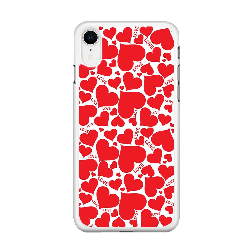 Love Full Case iPhone XR Case-Rubber / White (2D Case)-Xtracase