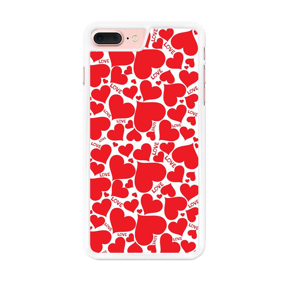 Love Full Case iPhone 8 Plus Case-Rubber / White (2D Case)-Xtracase