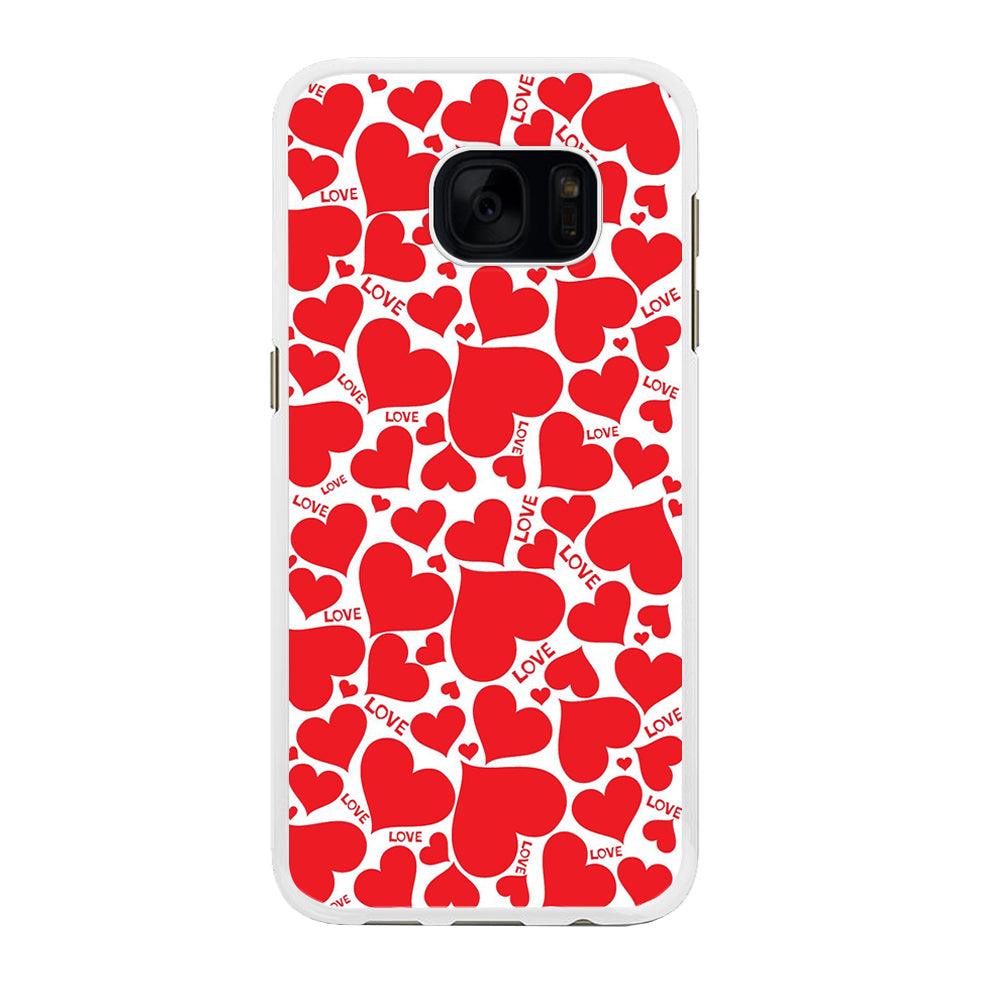 Love Full Case Samsung Galaxy S7 Edge Case-Rubber / White (2D Case)-Xtracase