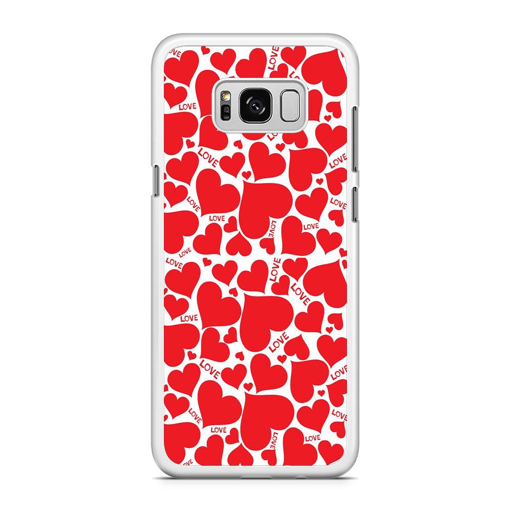 Love Full Case Samsung Galaxy S8 Case-Rubber / White (2D Case)-Xtracase