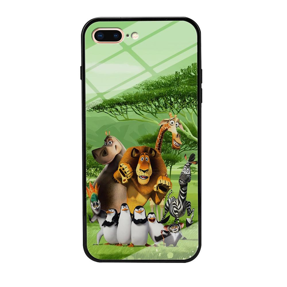 Madagascar Family iPhone 8 Plus Case-Tempered Glass Case-Xtracase