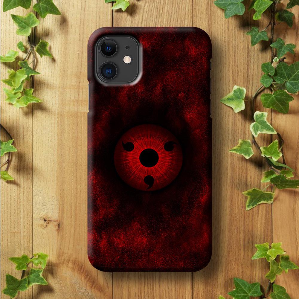 Mangekyou Sharingan Red iPhone 11 Case-Plastic / Full Wrap (3D Case)-Xtracase