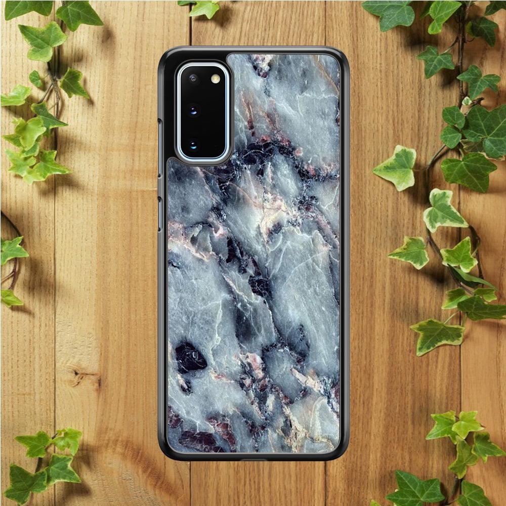 Marble Pattern 008 Samsung Galaxy S20 Case-Rubber / Black (2D Case)-Xtracase