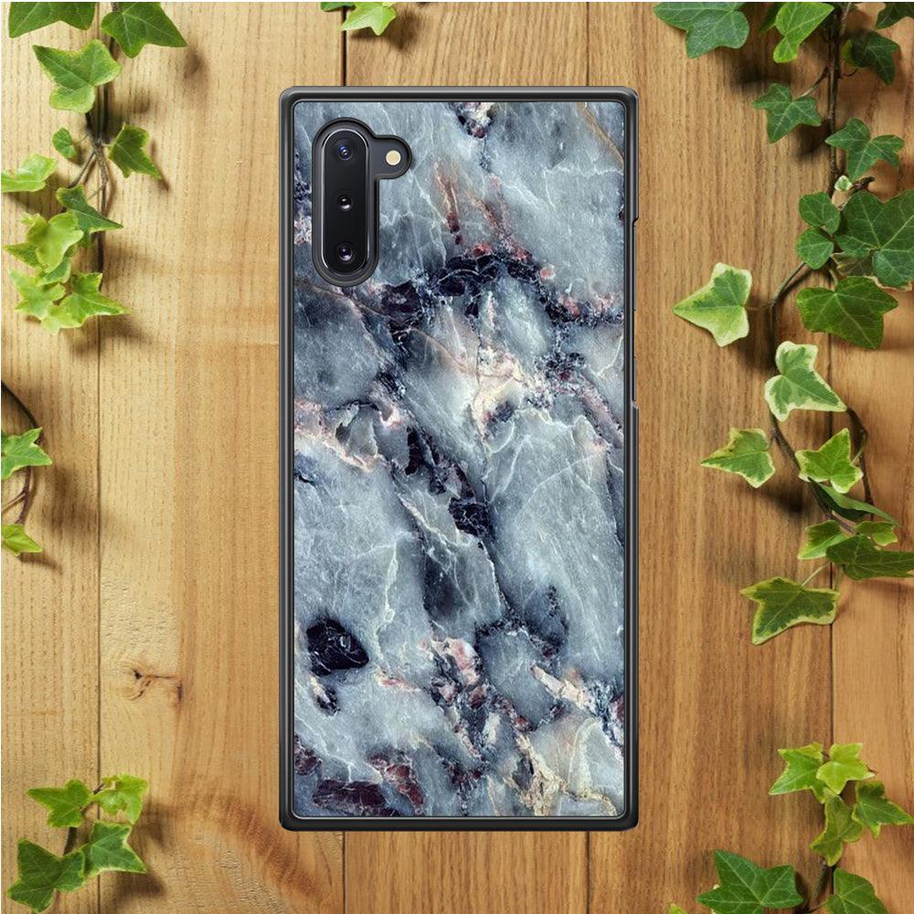 Marble Pattern 008 Samsung Galaxy Note 10 Case-Rubber / White (2D Case)-Xtracase