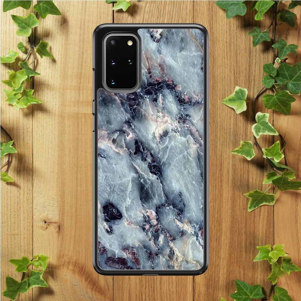 Marble Pattern 008 Samsung Galaxy S20 Plus Case-Rubber / White (2D Case)-Xtracase