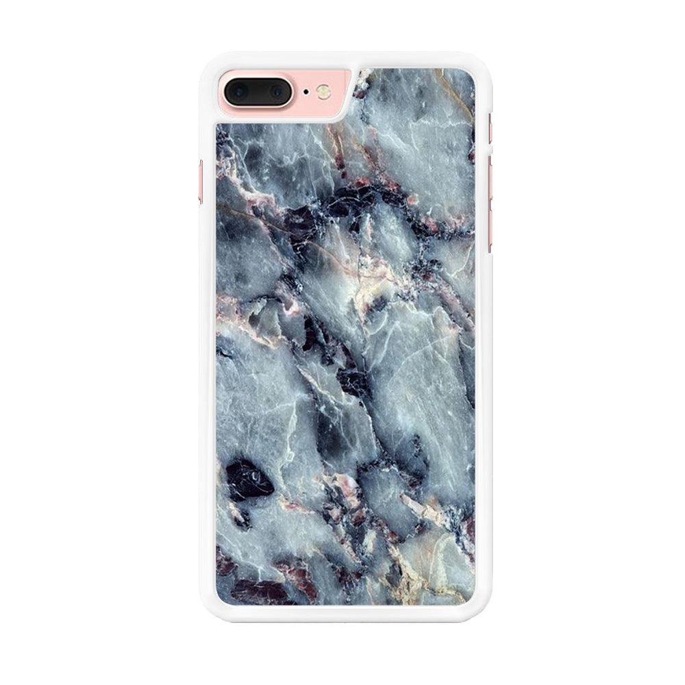 Marble Pattern 008 iPhone 8 Plus Case-Rubber / White (2D Case)-Xtracase