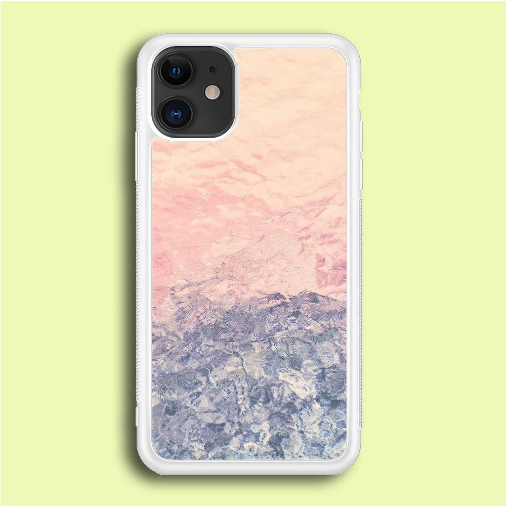 Marble Pattern 011 iPhone 12 Case-Rubber / White (2D Case)-Xtracase