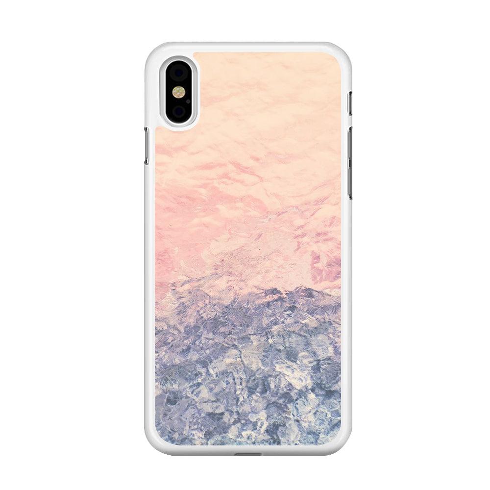 Marble Pattern 011 iPhone X Case-Rubber / White (2D Case)-Xtracase