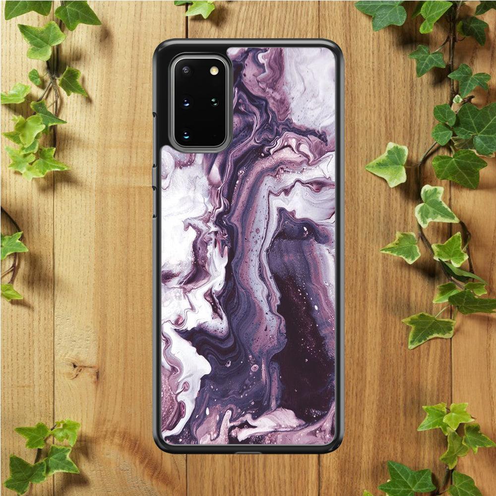 Marble Pattern 012 Samsung Galaxy S20 Plus Case-Rubber / White (2D Case)-Xtracase