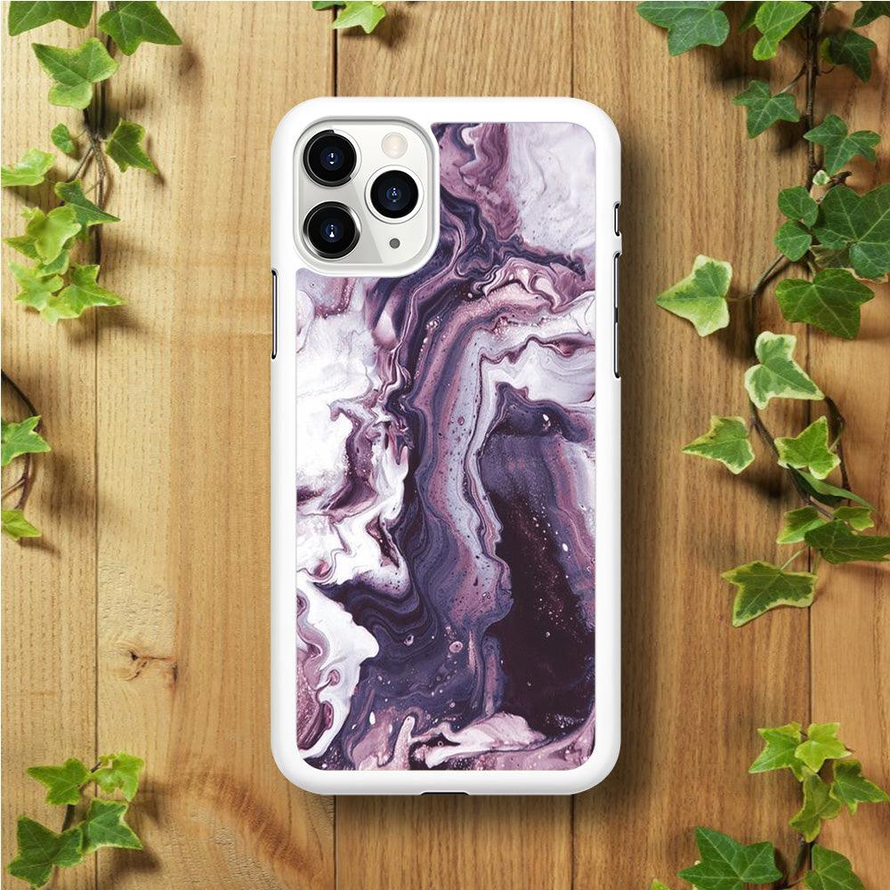 Marble Pattern 012 iPhone 11 Pro Max Case-Rubber / White (2D Case)-Xtracase