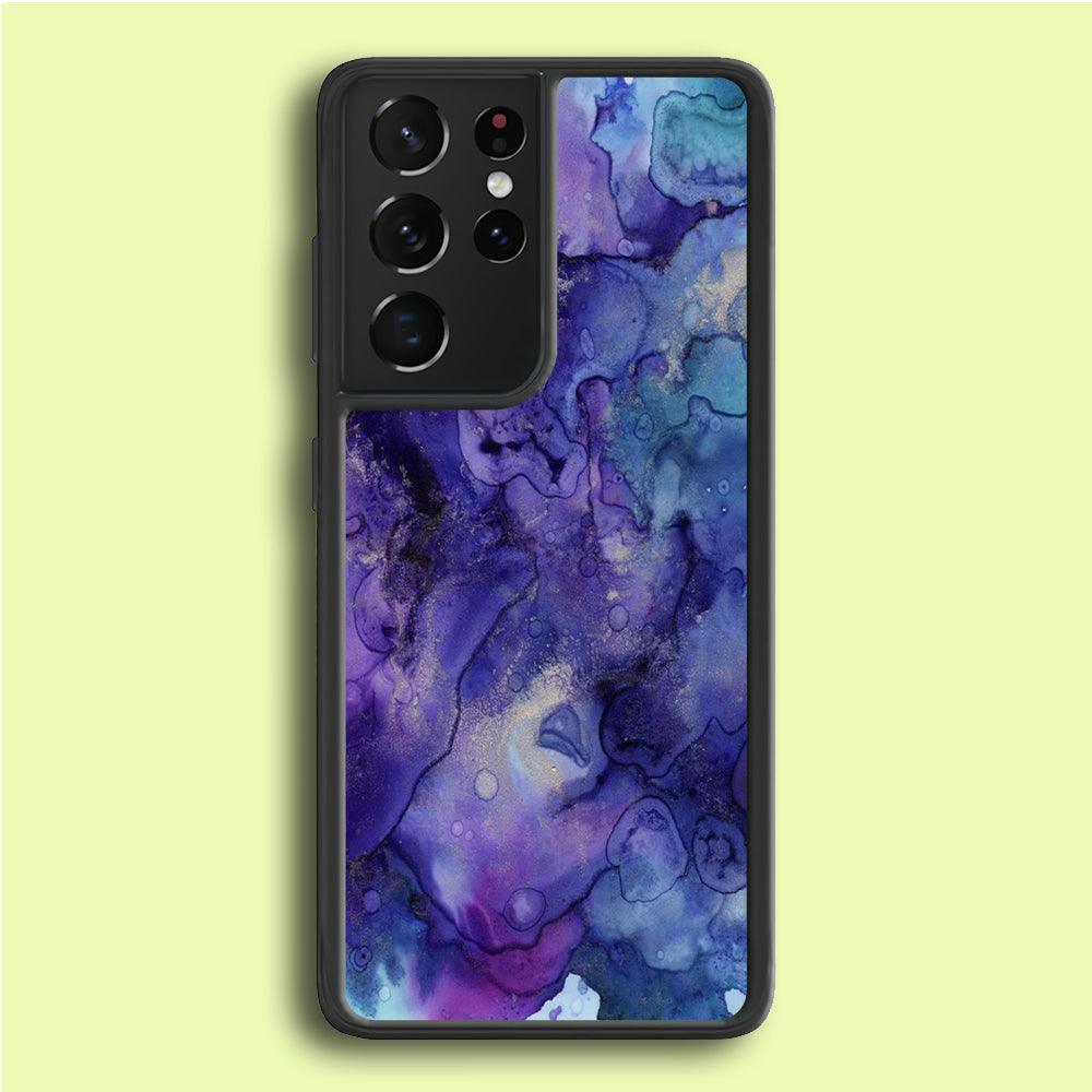 Marble Pattern 013 Samsung Galaxy S21 Ultra Case-Rubber / White (2D Case)-Xtracase