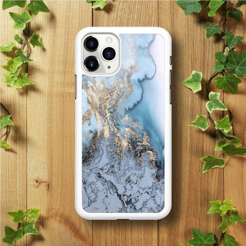 Marble Pattern 014 iPhone 11 Pro Case-Rubber / White (2D Case)-Xtracase