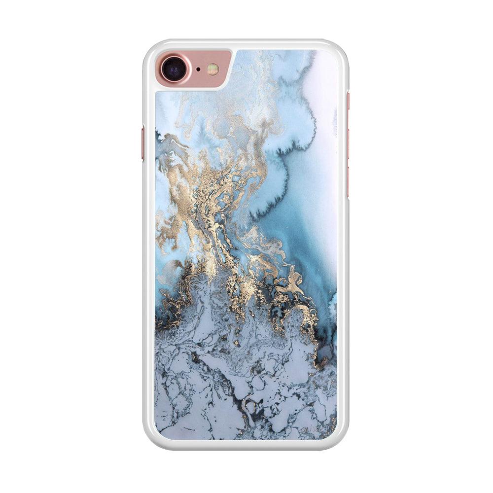Marble Pattern 014 iPhone 7 Case-Rubber / White (2D Case)-Xtracase