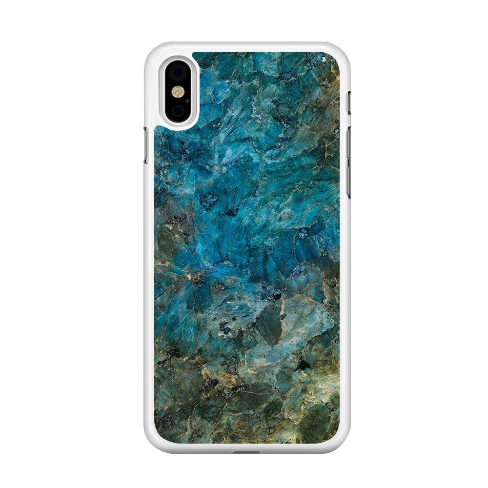 Marble Pattern 015 iPhone Xs Max Case-Rubber / White (2D Case)-Xtracase