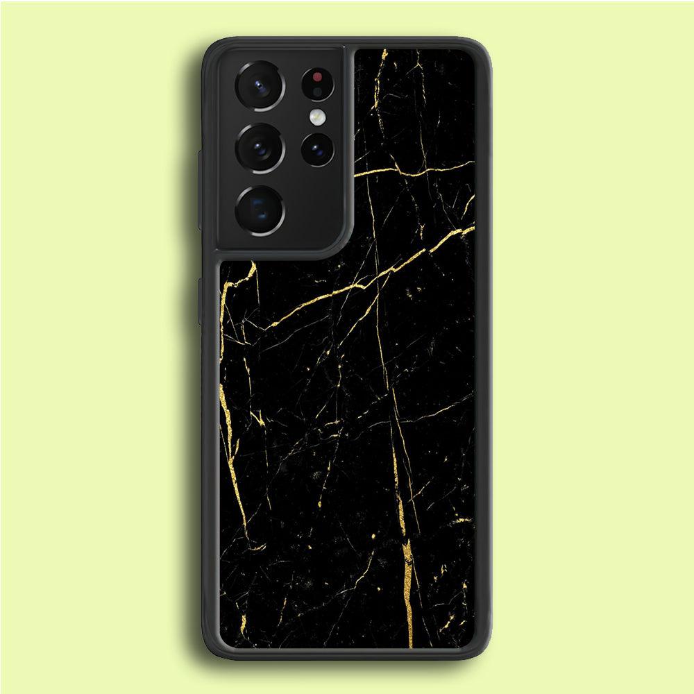 Marble Pattern 017 Samsung Galaxy S21 Ultra Case-Rubber / White (2D Case)-Xtracase