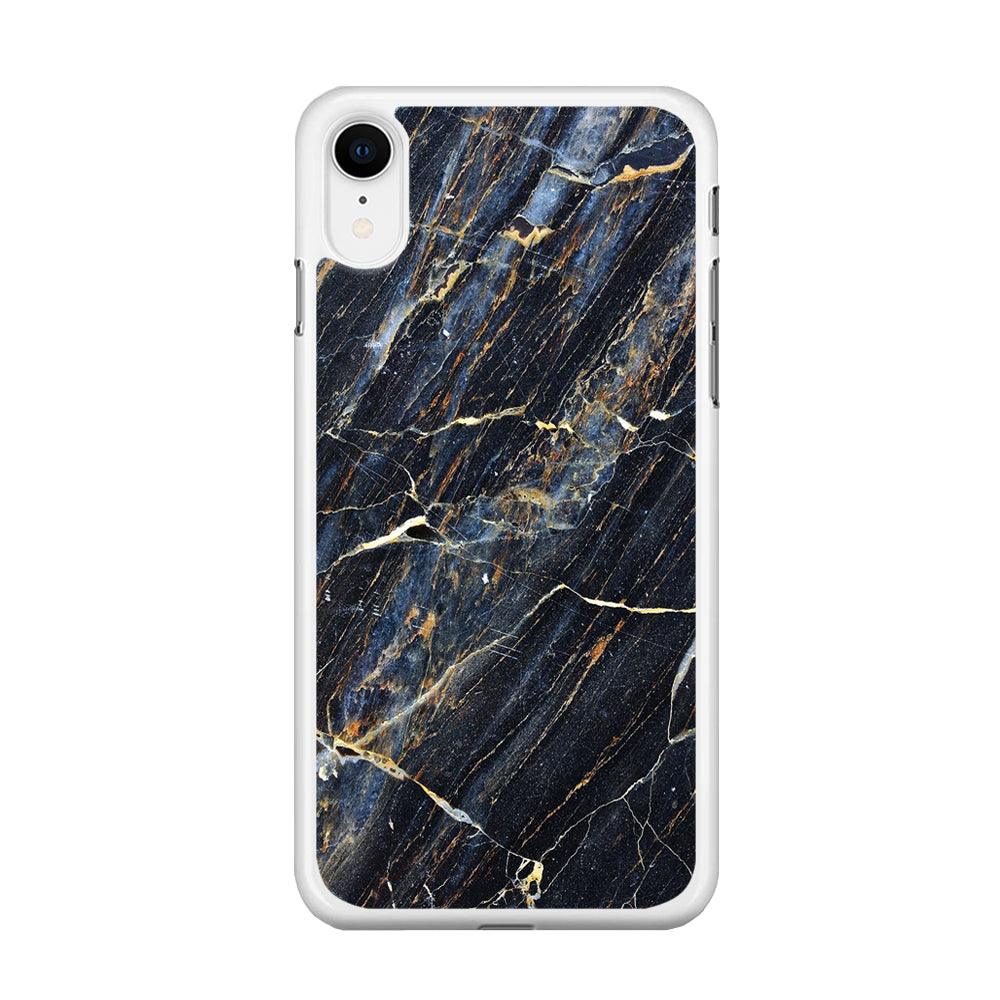 Marble Pattern 018 iPhone XR Case-Rubber / White (2D Case)-Xtracase