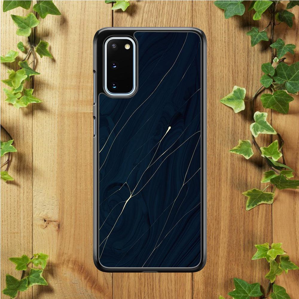 Marble Pattern 019 Samsung Galaxy S20 Case-Rubber / Black (2D Case)-Xtracase