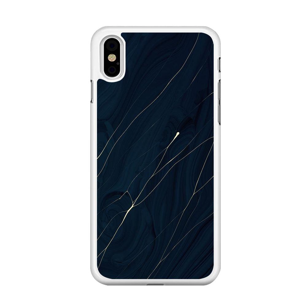 Marble Pattern 019 iPhone Xs Max Case-Rubber / White (2D Case)-Xtracase