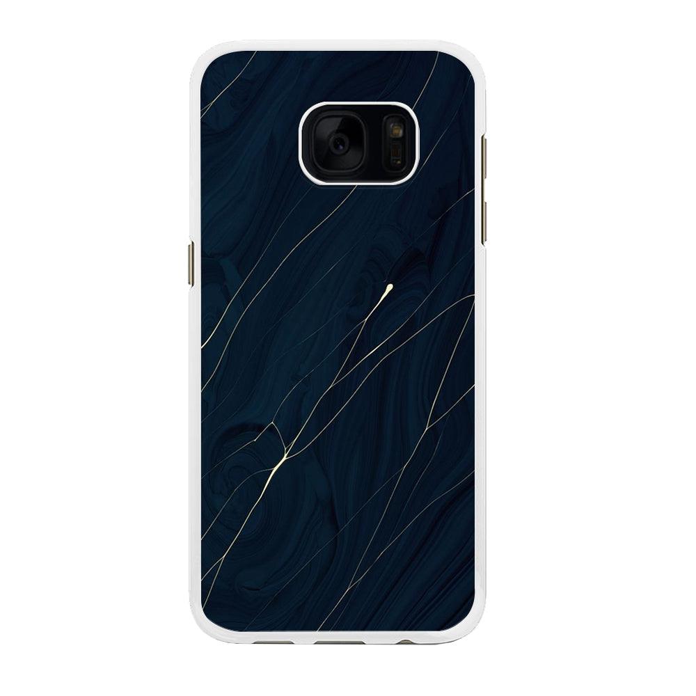 Marble Pattern 019 Samsung Galaxy S7 Edge Case-Rubber / White (2D Case)-Xtracase