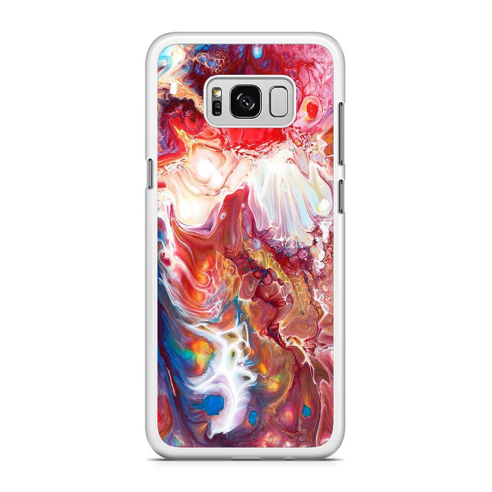 Marble Pattern 025 Samsung Galaxy S8 Case-Rubber / White (2D Case)-Xtracase