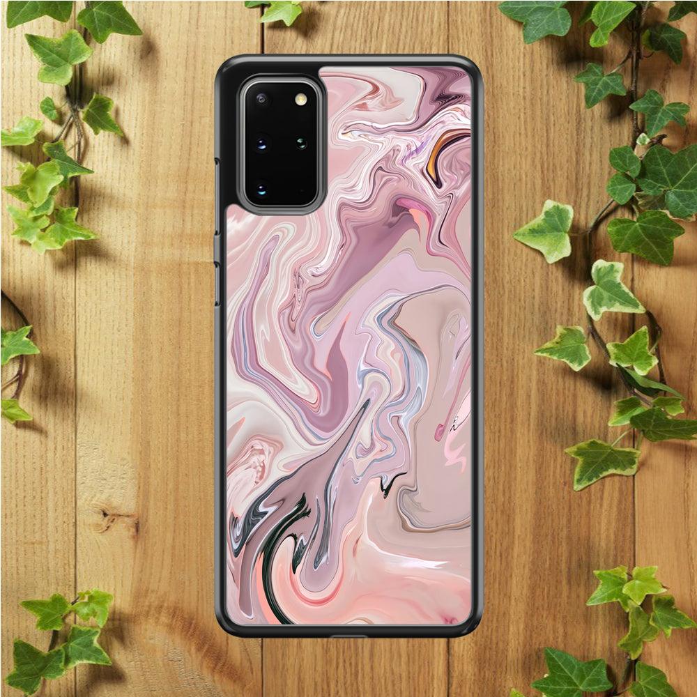 Marble Pattern 026 Samsung Galaxy S20 Plus Case-Rubber / White (2D Case)-Xtracase