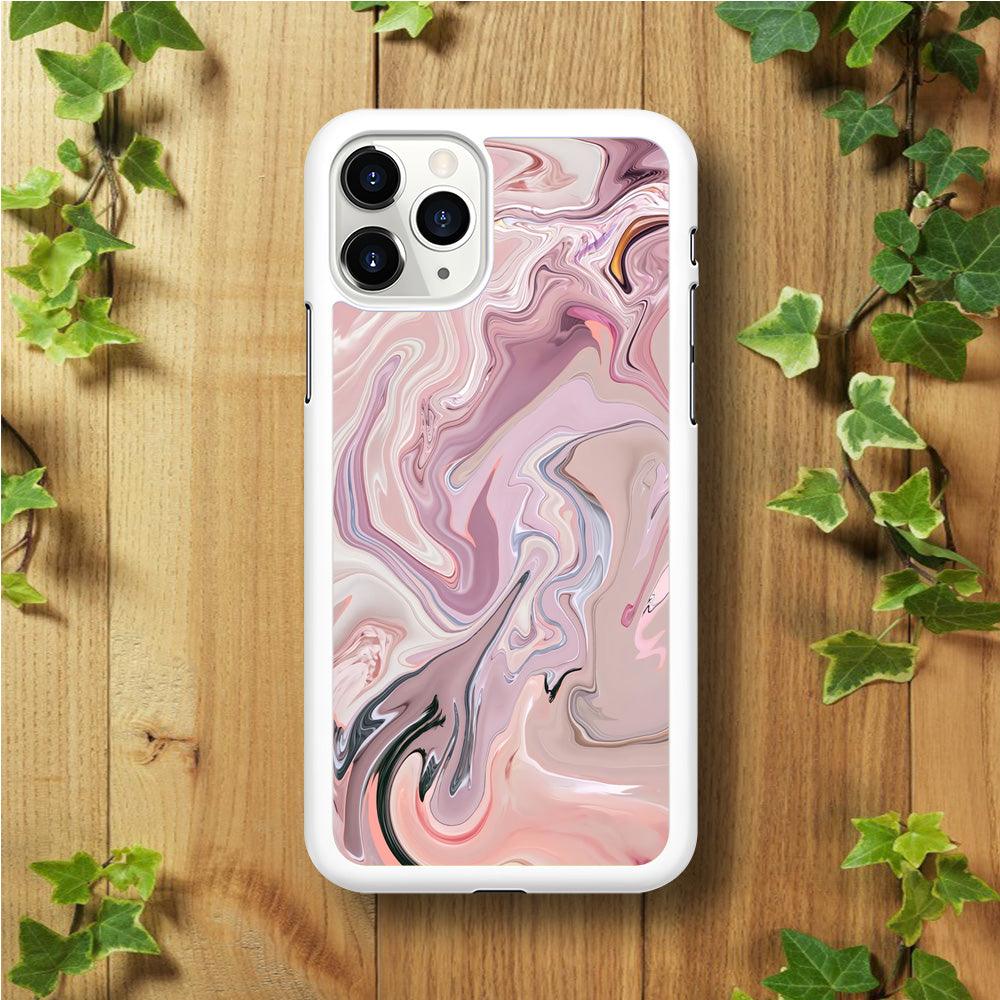 Marble Pattern 026 iPhone 11 Pro Case-Rubber / White (2D Case)-Xtracase