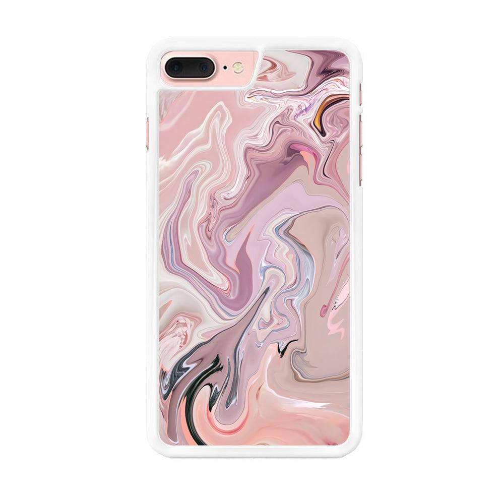 Marble Pattern 026 iPhone 7 Plus Case-Rubber / White (2D Case)-Xtracase
