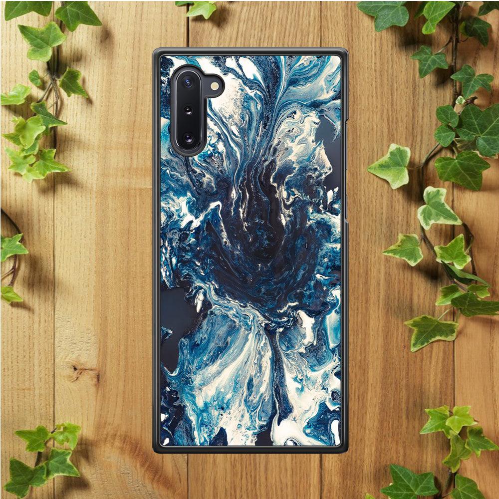 Marble Pattern 027 Samsung Galaxy Note 10 Case-Rubber / White (2D Case)-Xtracase