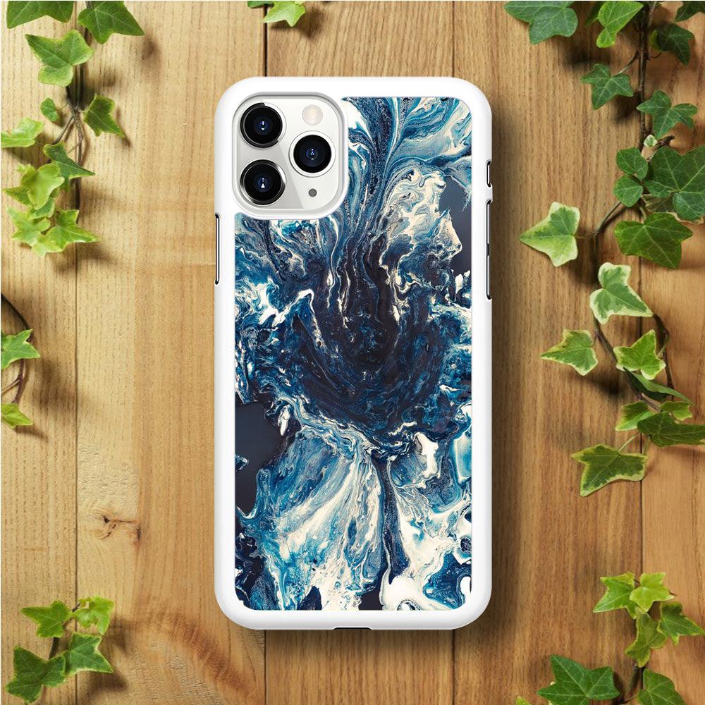 Marble Pattern 027 iPhone 11 Pro Case-Rubber / White (2D Case)-Xtracase