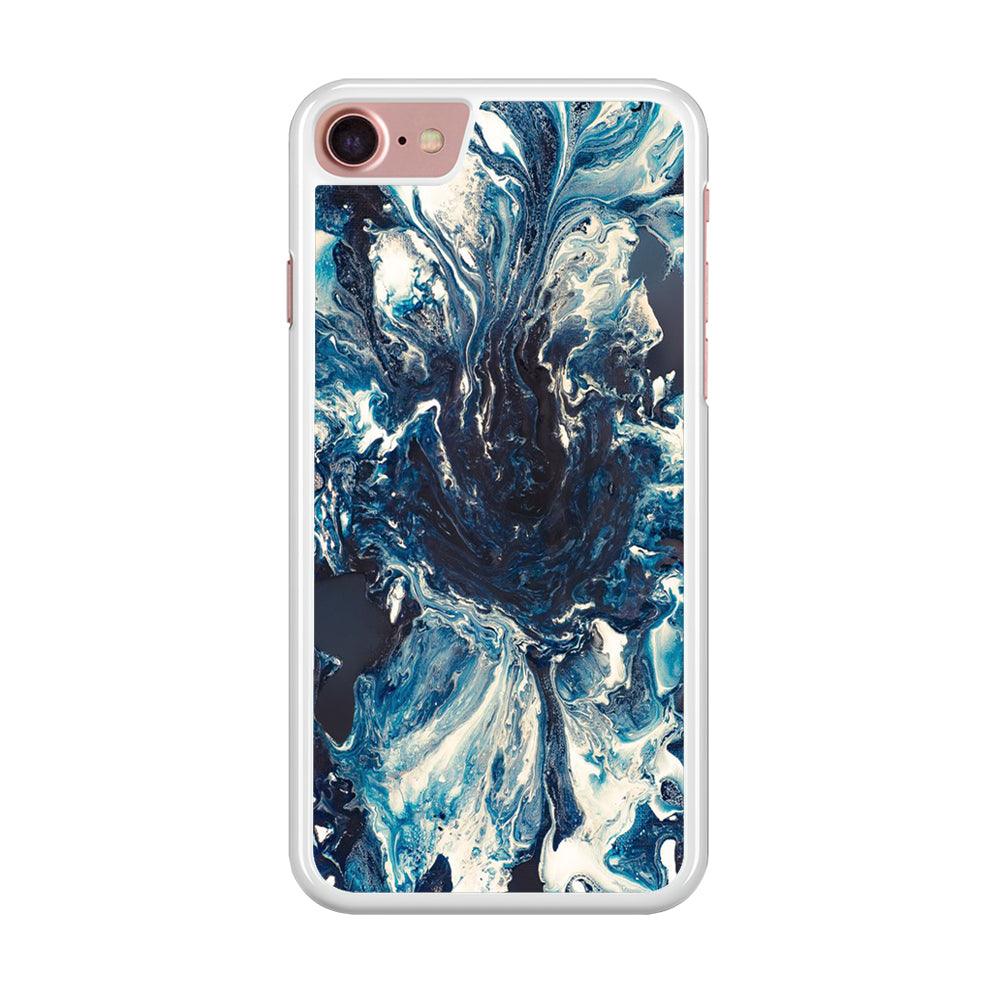 Marble Pattern 027 iPhone 7 Case-Rubber / White (2D Case)-Xtracase