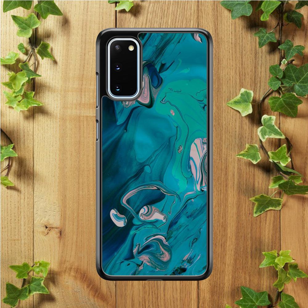 Marble Pattern 028 Samsung Galaxy S20 Case-Rubber / Black (2D Case)-Xtracase