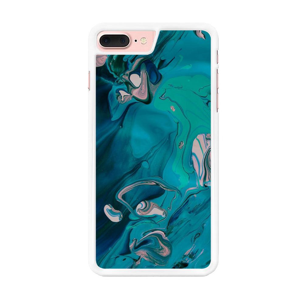 Marble Pattern 028 iPhone 8 Plus Case-Rubber / White (2D Case)-Xtracase