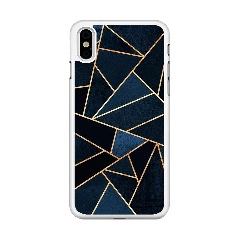 Marble Pattern 029 iPhone Xs Case-Rubber / White (2D Case)-Xtracase