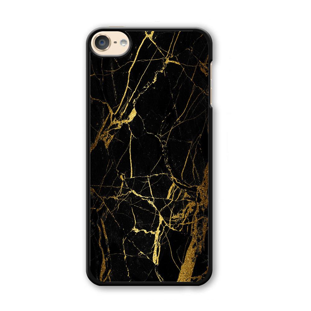 Marble Pattern Black and Gold iPod Touch 6 Case-Plastic / Full Wrap (3D Case)-Xtracase