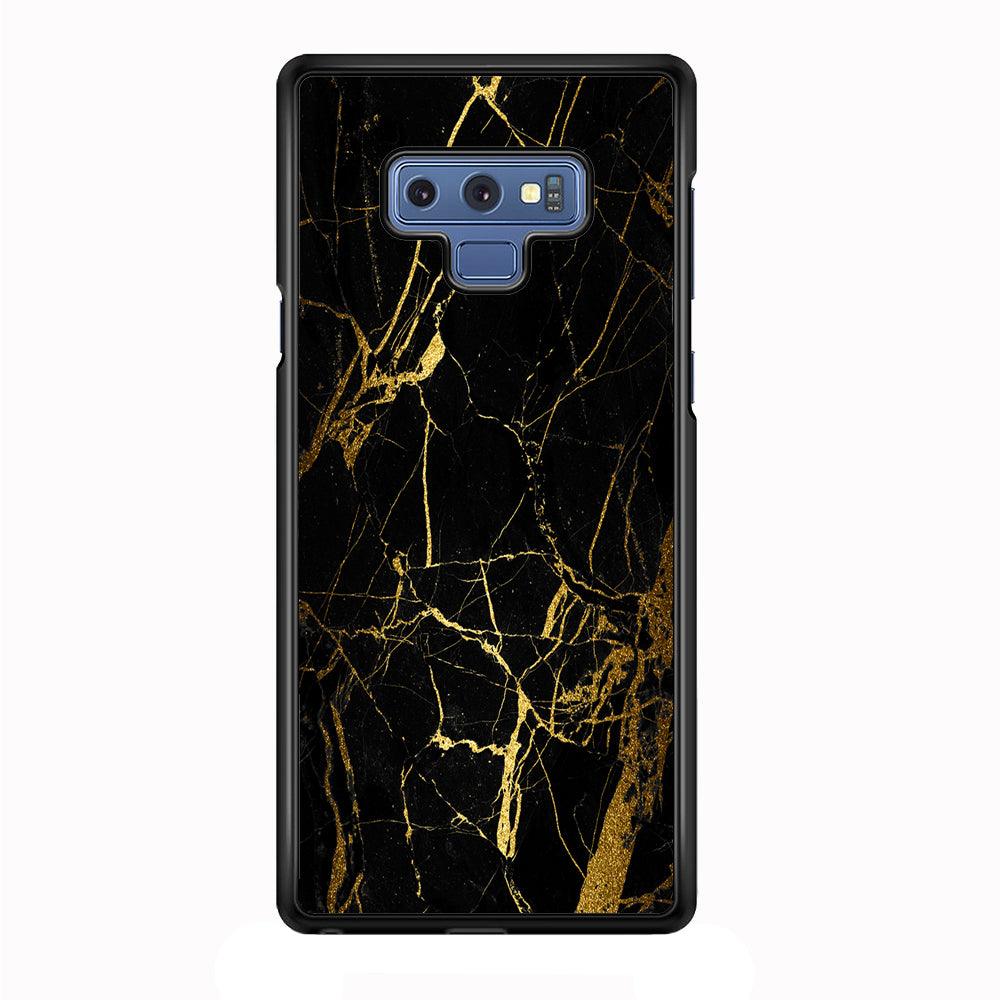 Marble Pattern Black and Gold Samsung Galaxy Note 9 Case-Plastic / Full Wrap (3D Case)-Xtracase