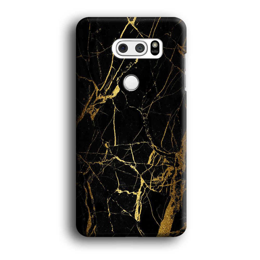 Marble Pattern Black and Gold LG V30 3D Case-Xtracase
