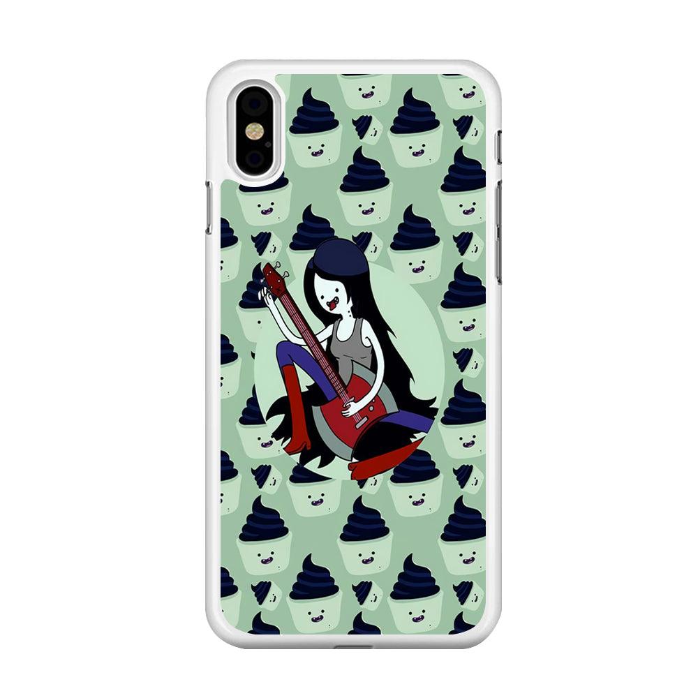 Marceline The Vampire Queen iPhone X Case-Rubber / White (2D Case)-Xtracase