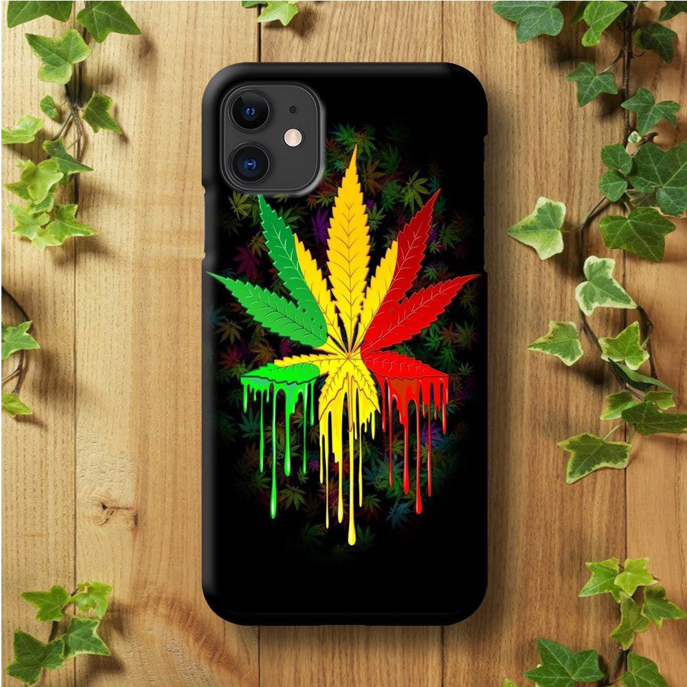 Marijuana Art iPhone 11 Case-Plastic / Full Wrap (3D Case)-Xtracase