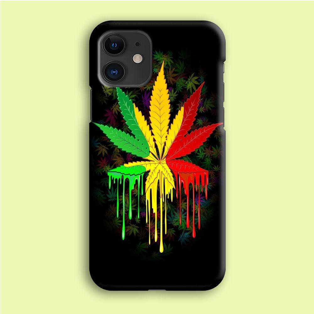 Marijuana iPhone 12 Case-Plastic / Full Wrap (3D Case)-Xtracase