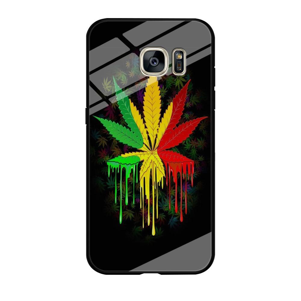Marijuana Art Samsung Galaxy S7 Edge Case-Tempered Glass Case-Xtracase