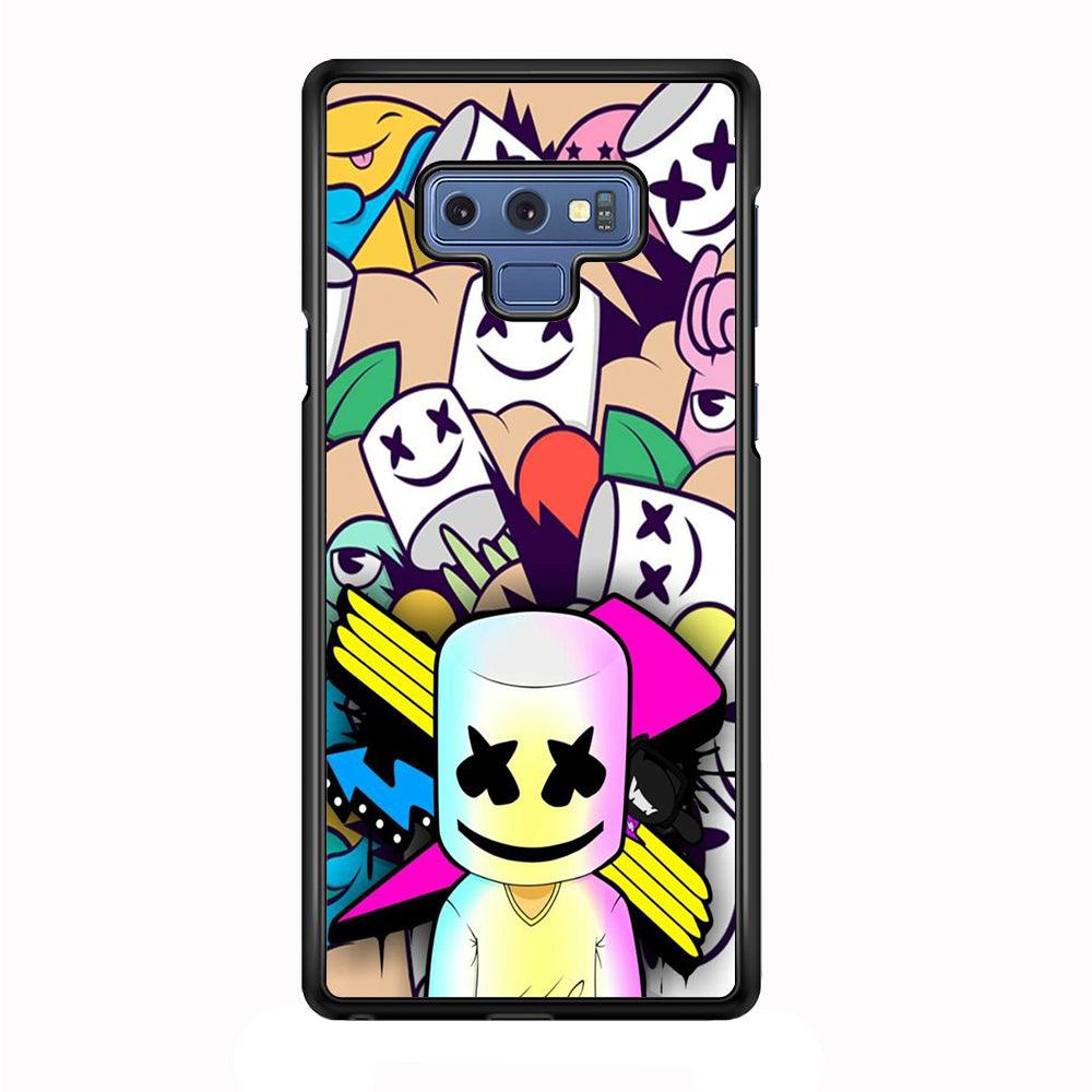 Marshmello Art Samsung Galaxy Note 9 Case-Plastic / Full Wrap (3D Case)-Xtracase