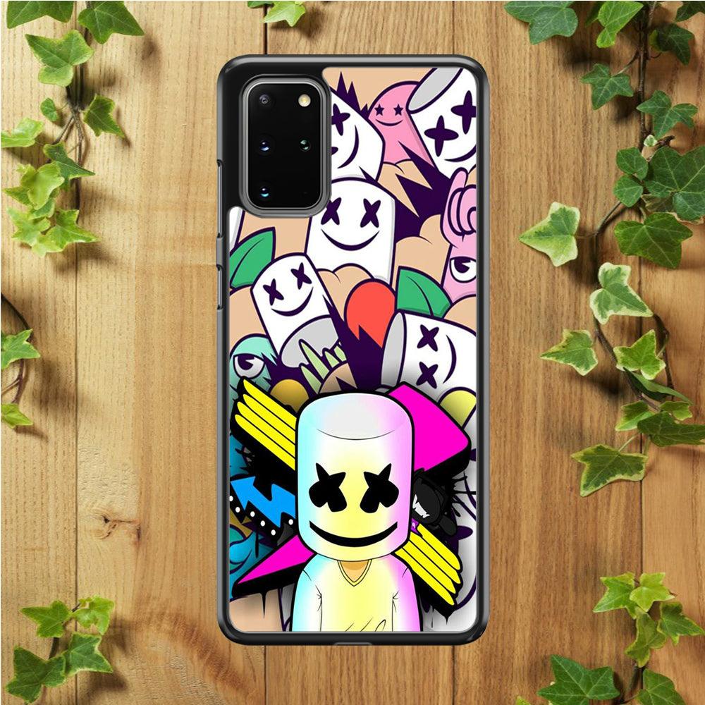 Marshmello Art Samsung Galaxy S20 Plus Case-Plastic / Full Wrap (3D Case)-Xtracase