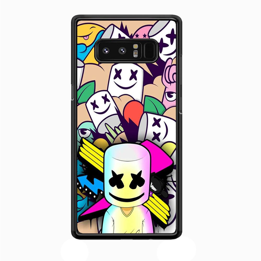 Marshmello Art Samsung Galaxy Note 8 Case-Plastic / Full Wrap (3D Case)-Xtracase