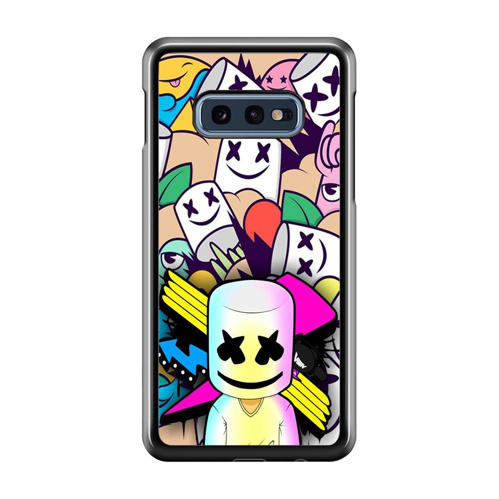 Marshmello Art Samsung Galaxy S10E Case-Plastic / Full Wrap (3D Case)-Xtracase